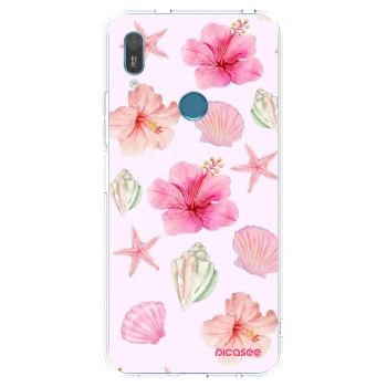 Picasee silikonový průhledný obal pro Huawei Y6 2019 - Blush Lagoon