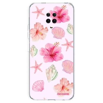 Picasee silikonový průhledný obal pro Xiaomi Redmi Note 9 Pro - Blush Lagoon