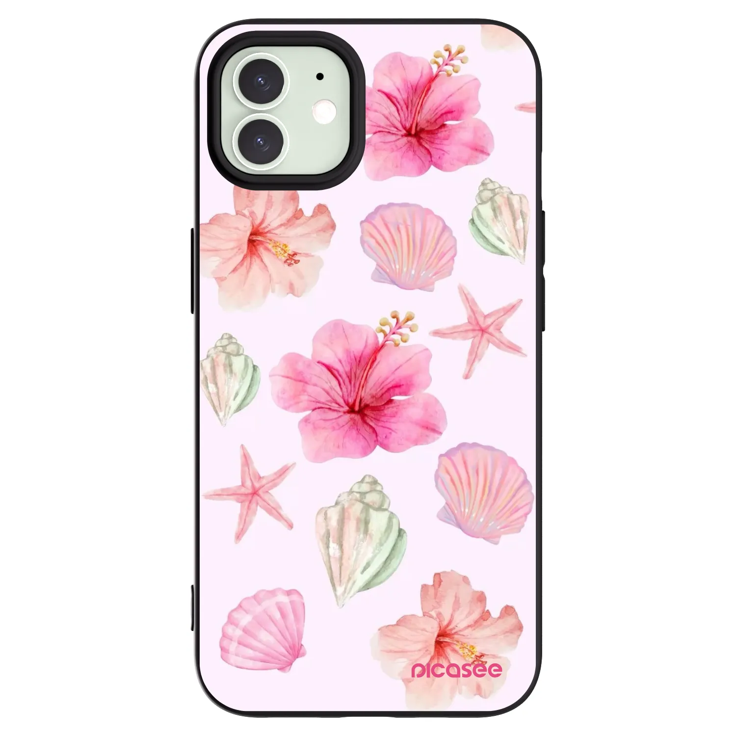 Picasee silikonový černý obal pro Apple iPhone 12 - Blush Lagoon