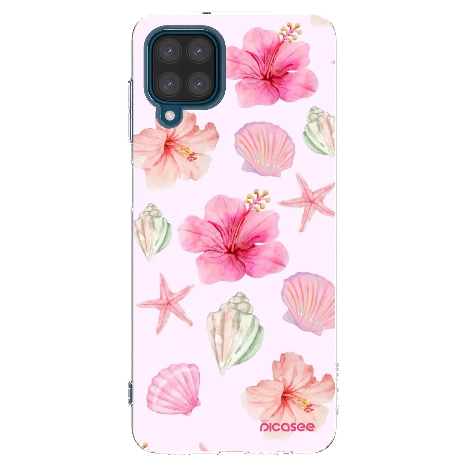 Picasee silikonový průhledný obal pro Samsung Galaxy A12 A125F - Blush Lagoon