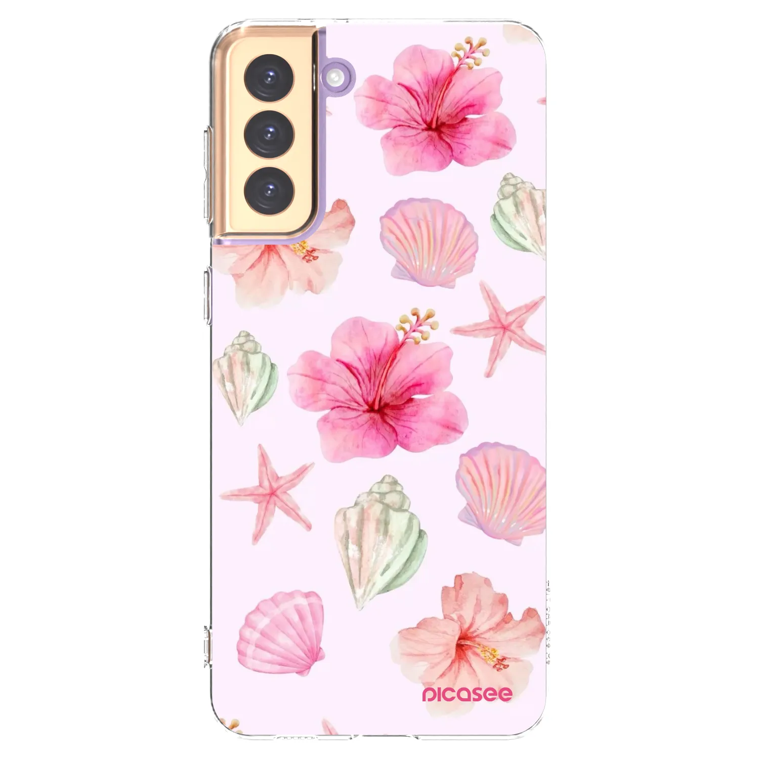 Picasee silikonový průhledný obal pro Samsung Galaxy S21+ 5G G996F - Blush Lagoon
