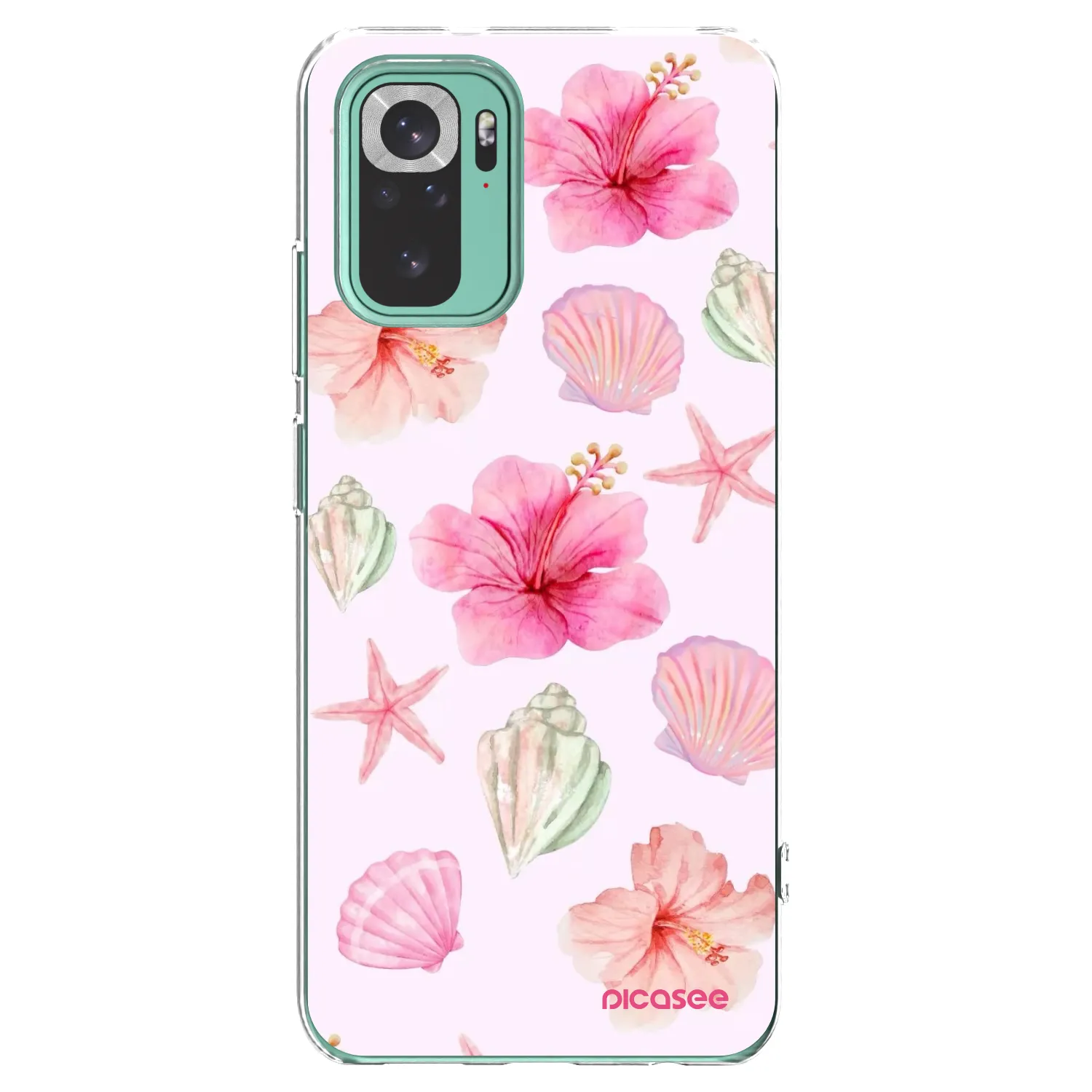 Picasee silikonový průhledný obal pro Xiaomi Redmi Note 10 Pro - Blush Lagoon