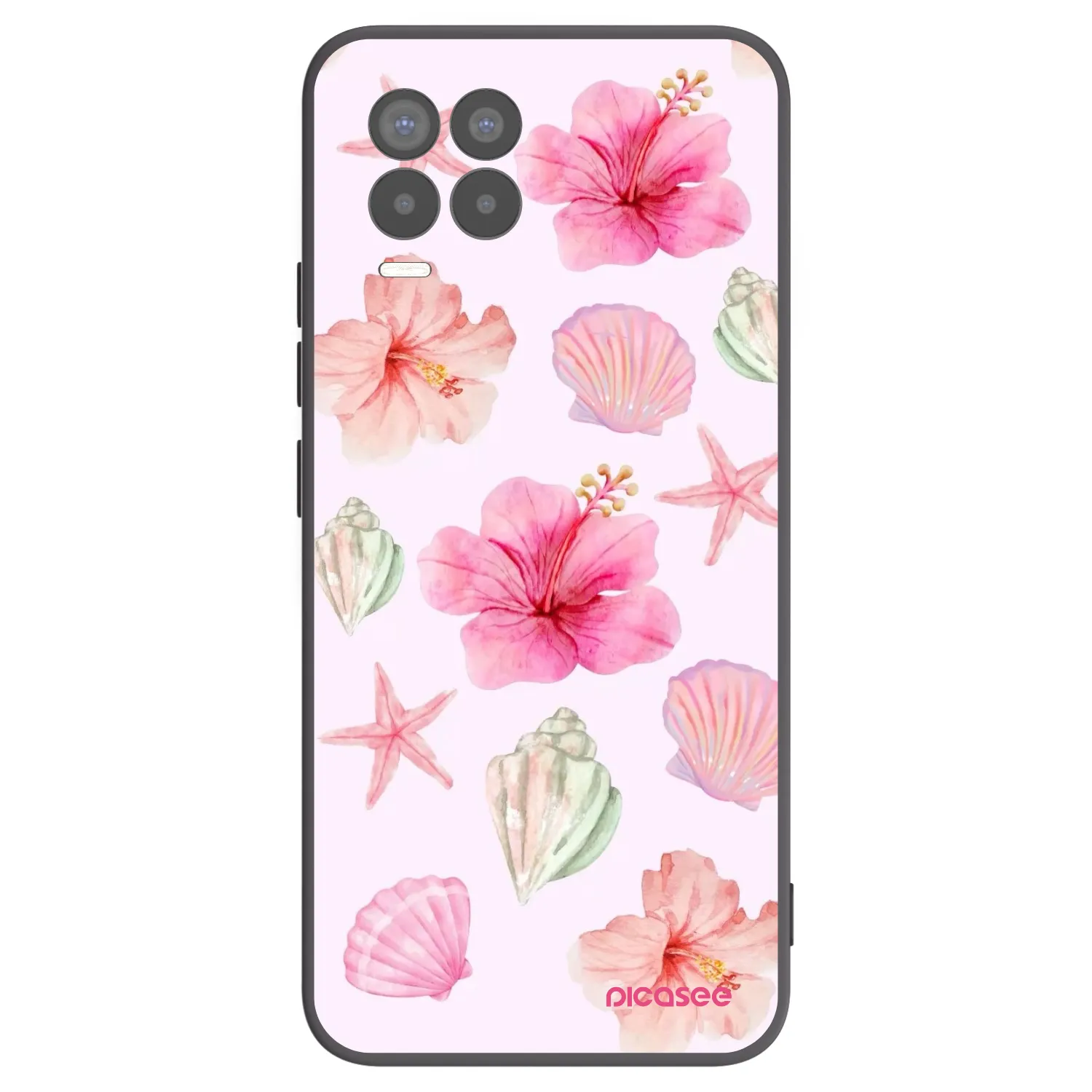Picasee silikonový černý obal pro Realme 8 4G - Blush Lagoon