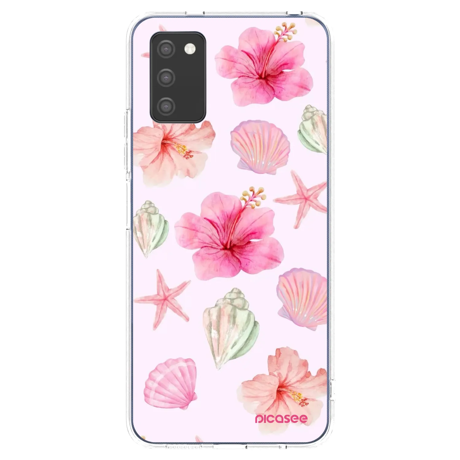 Picasee silikonový průhledný obal pro Samsung Galaxy A02s A025G - Blush Lagoon
