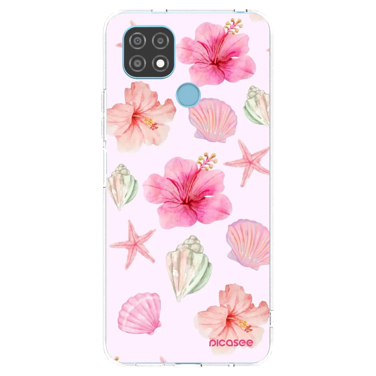 Picasee silikonový průhledný obal pro Realme C21 - Blush Lagoon