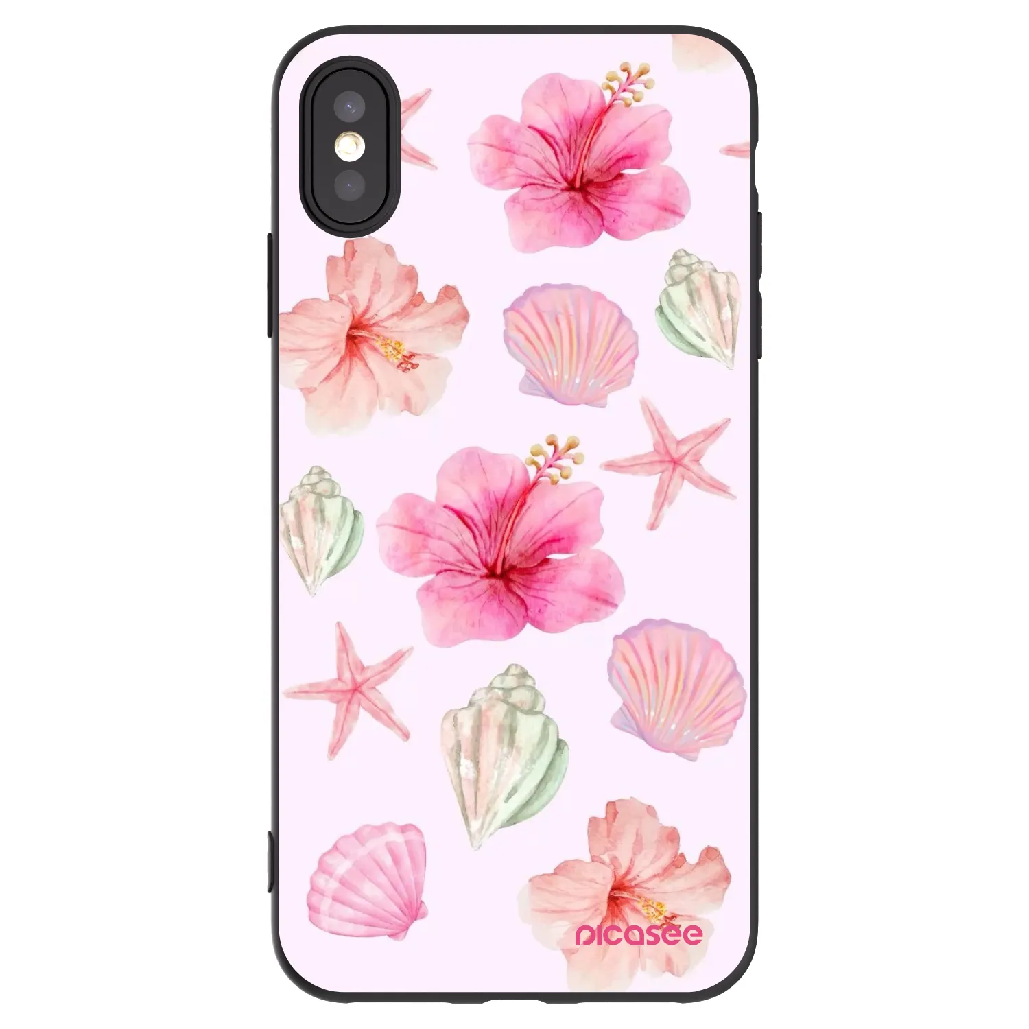 Picasee silikonový černý obal pro Apple iPhone XS Max - Blush Lagoon