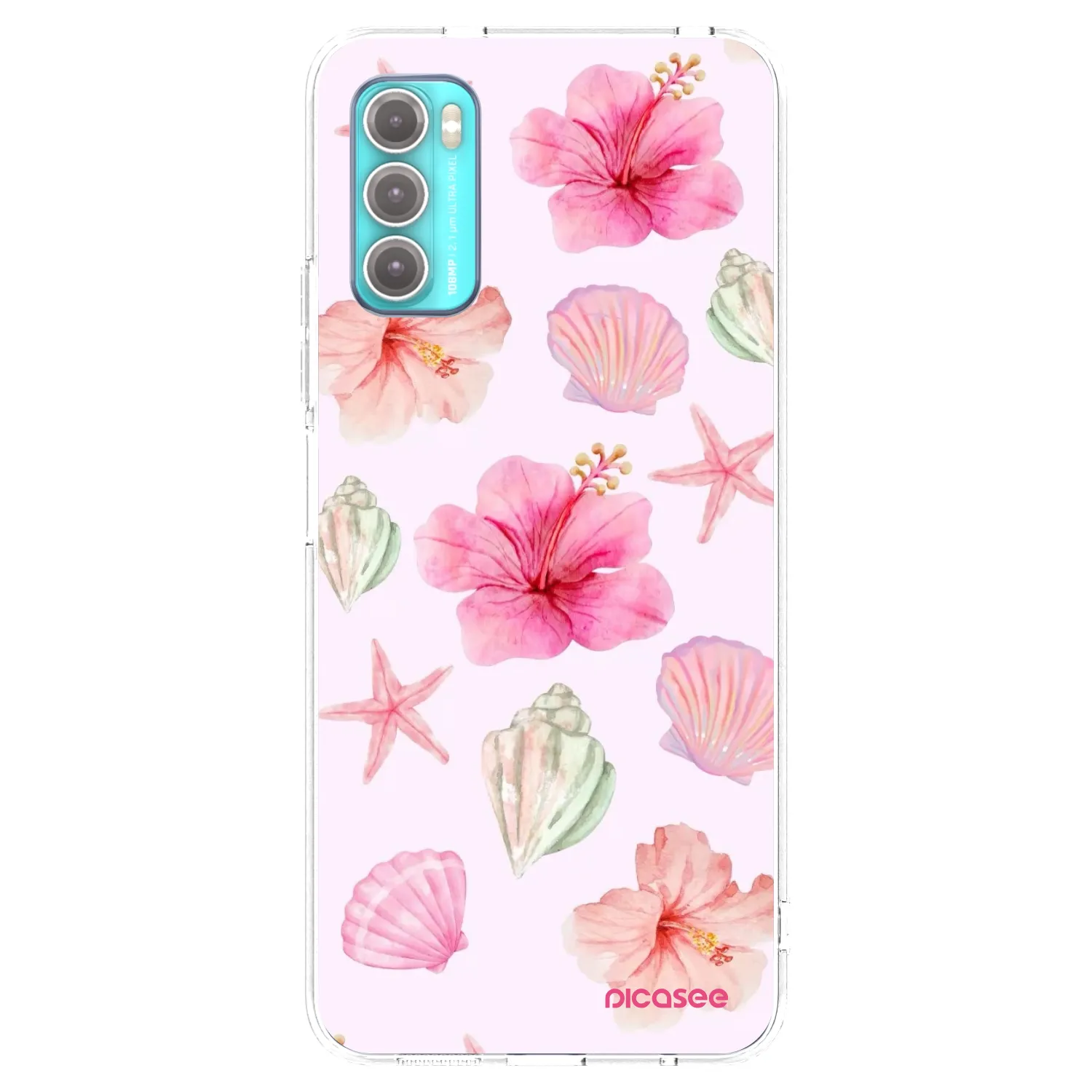 Picasee silikonový průhledný obal pro Motorola Moto G60 - Blush Lagoon