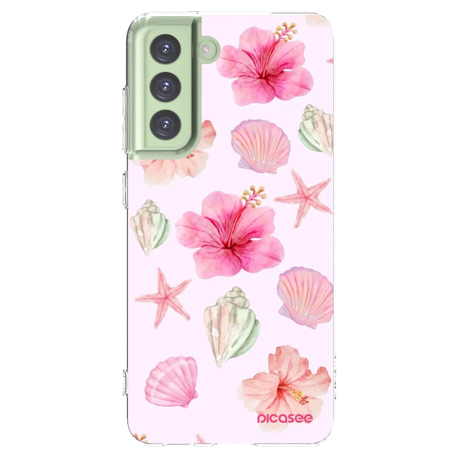 Picasee silikonový průhledný obal pro Samsung Galaxy S21 FE 5G - Blush Lagoon