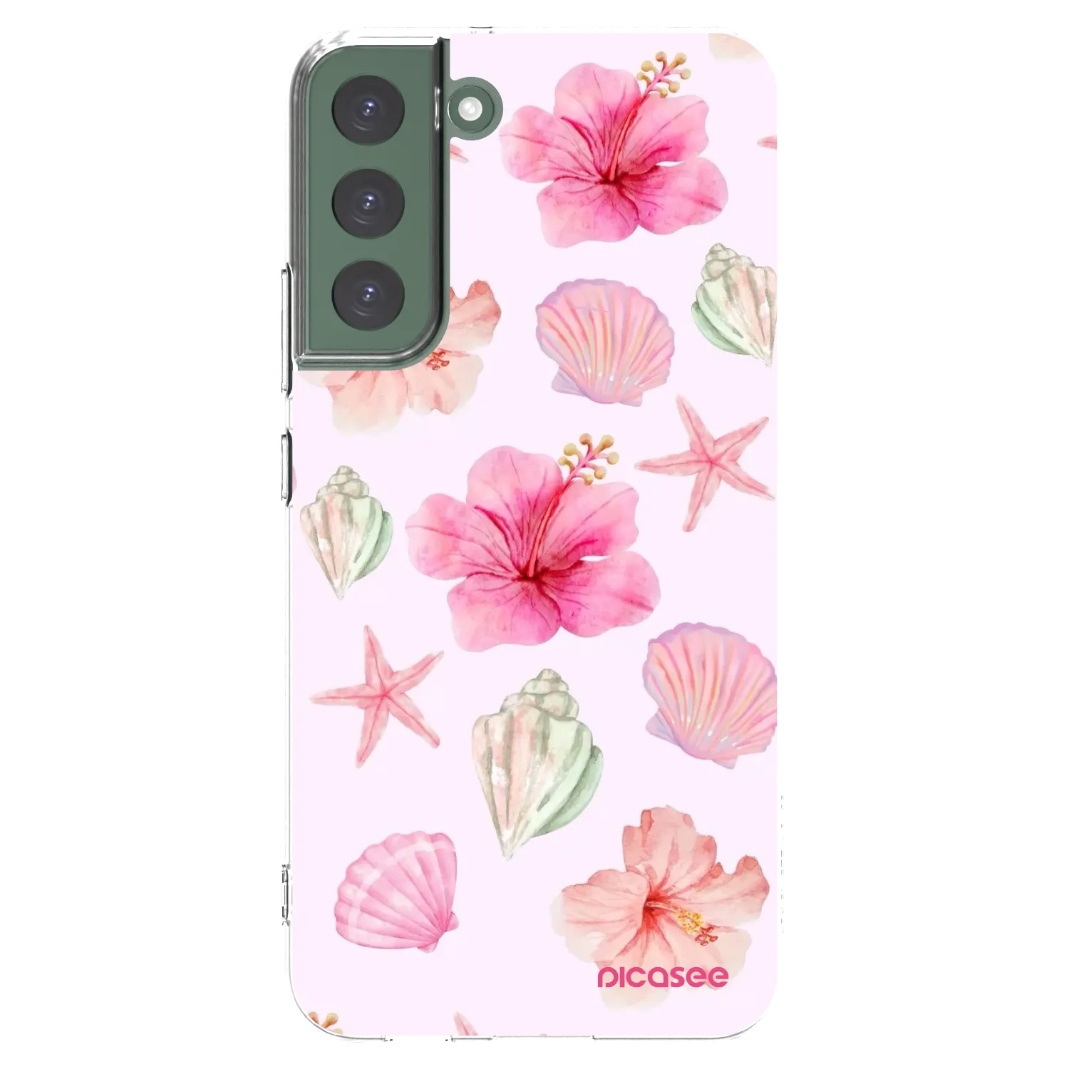 Picasee silikonový průhledný obal pro Samsung Galaxy S22+ 5G - Blush Lagoon