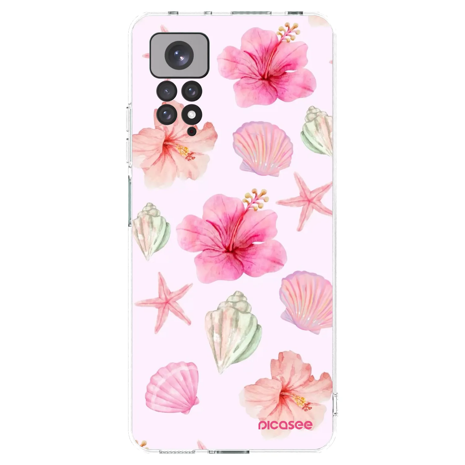 Picasee silikonový průhledný obal pro Xiaomi Redmi Note 11S 4G - Blush Lagoon