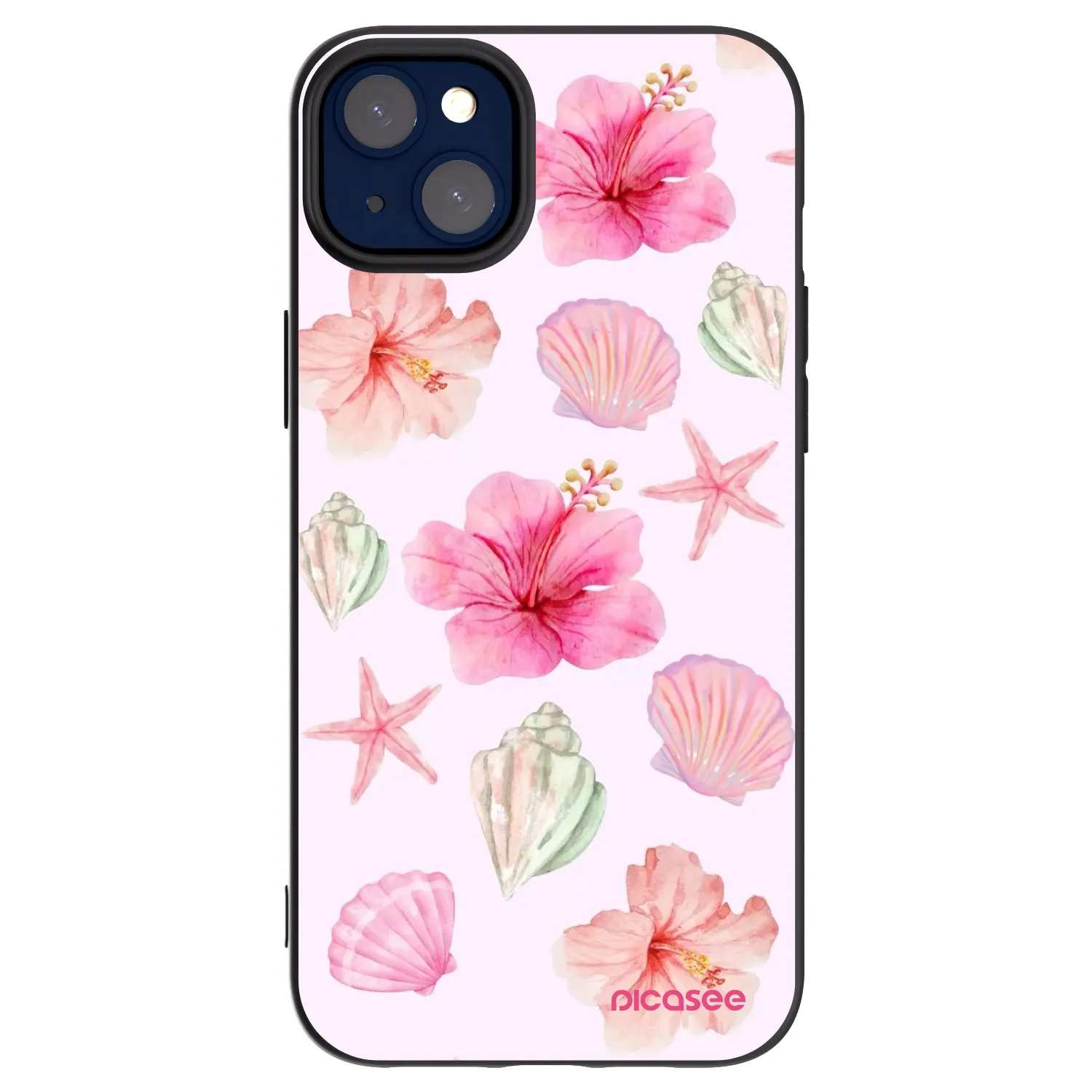 Picasee silikonový černý obal pro Apple iPhone 14 Plus - Blush Lagoon