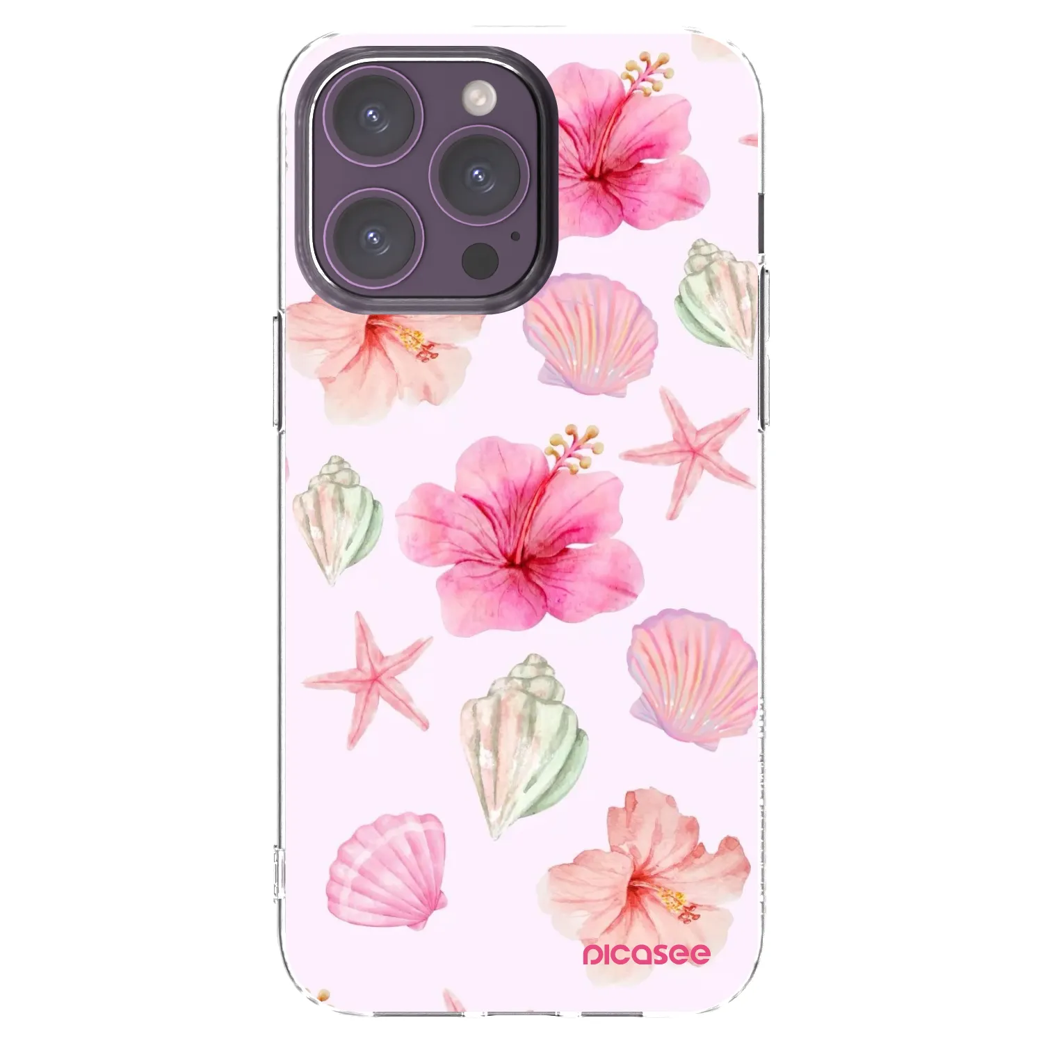 Picasee silikonový průhledný obal pro Apple iPhone 14 Pro Max - Blush Lagoon
