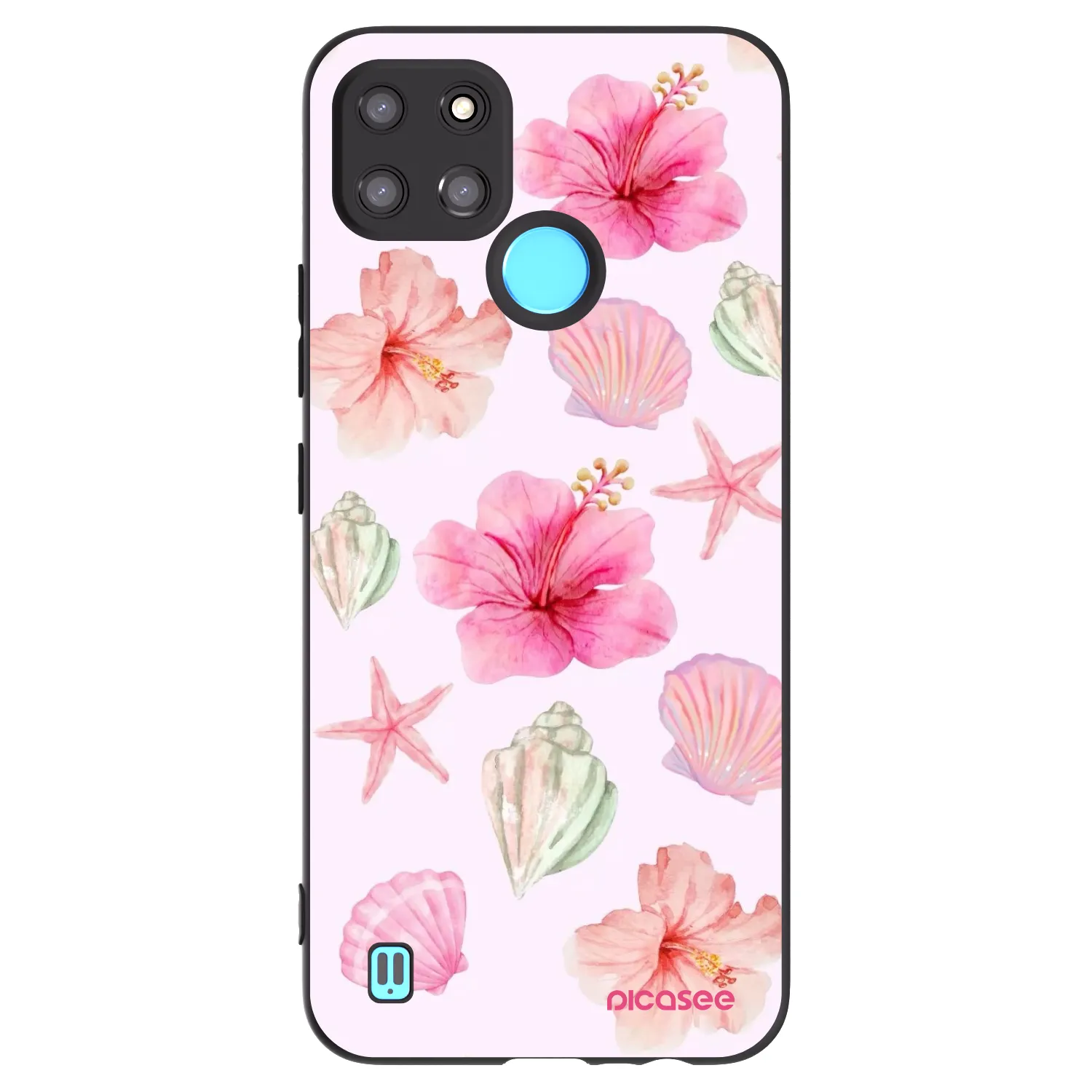 Picasee silikonový černý obal pro Realme C21Y - Blush Lagoon
