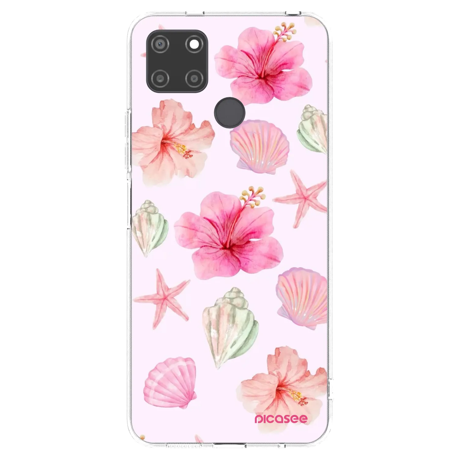 Picasee silikonový průhledný obal pro Realme C21Y - Blush Lagoon