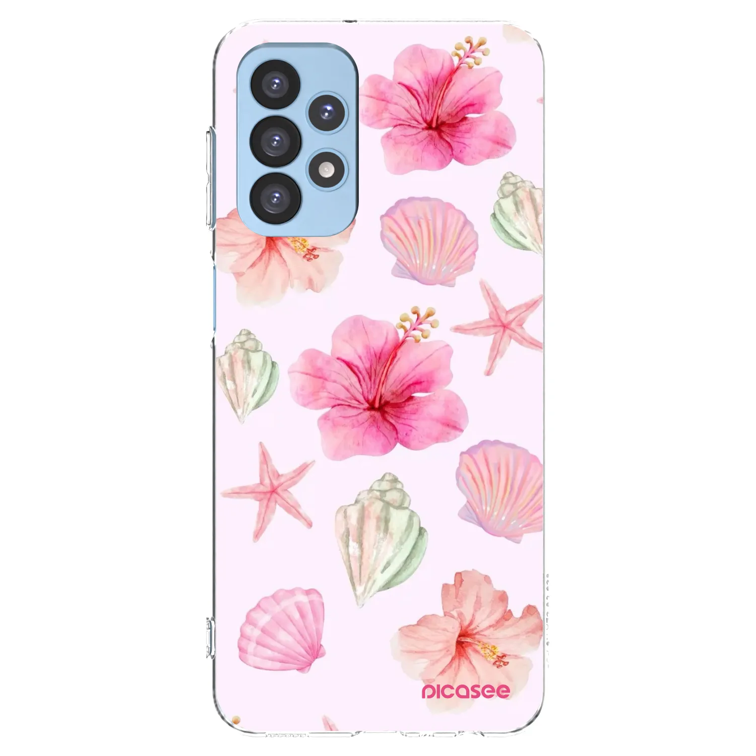 Picasee silikonový průhledný obal pro Samsung Galaxy A23 A235F 4G - Blush Lagoon