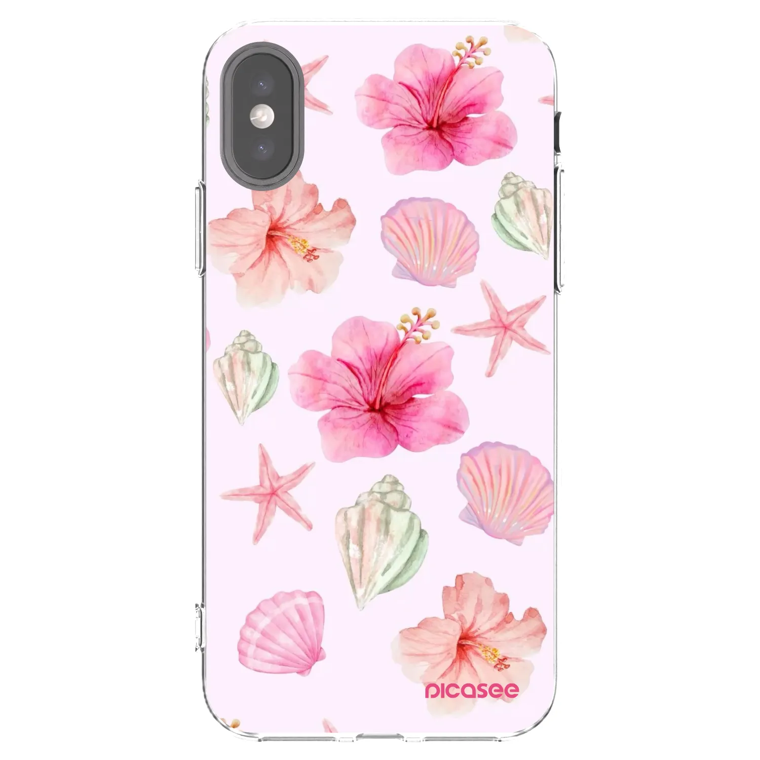 Picasee silikonový průhledný obal pro Apple iPhone X/XS - Blush Lagoon