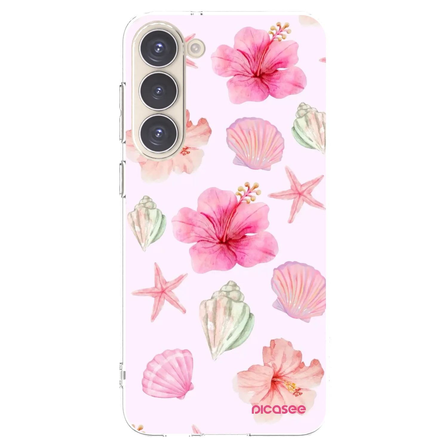 Picasee silikonový průhledný obal pro Samsung Galaxy S23+ 5G - Blush Lagoon