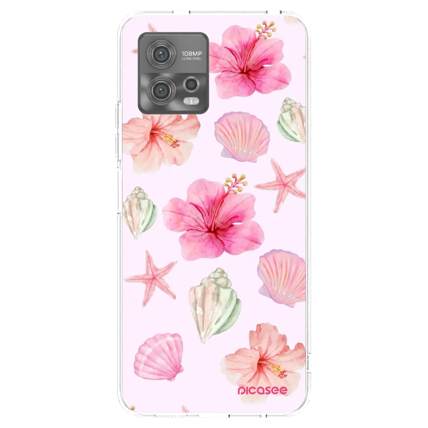 Picasee silikonový průhledný obal pro Motorola Moto G72 - Blush Lagoon