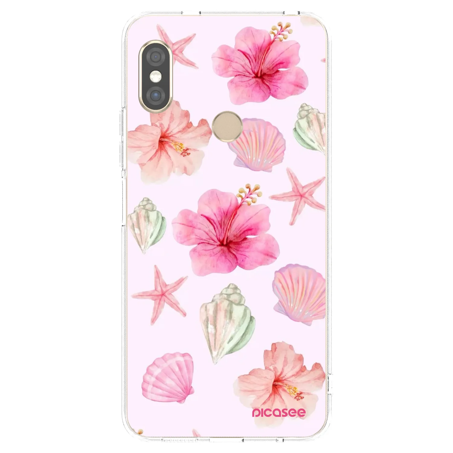 Picasee silikonový průhledný obal pro Xiaomi Redmi Note 5 Global - Blush Lagoon