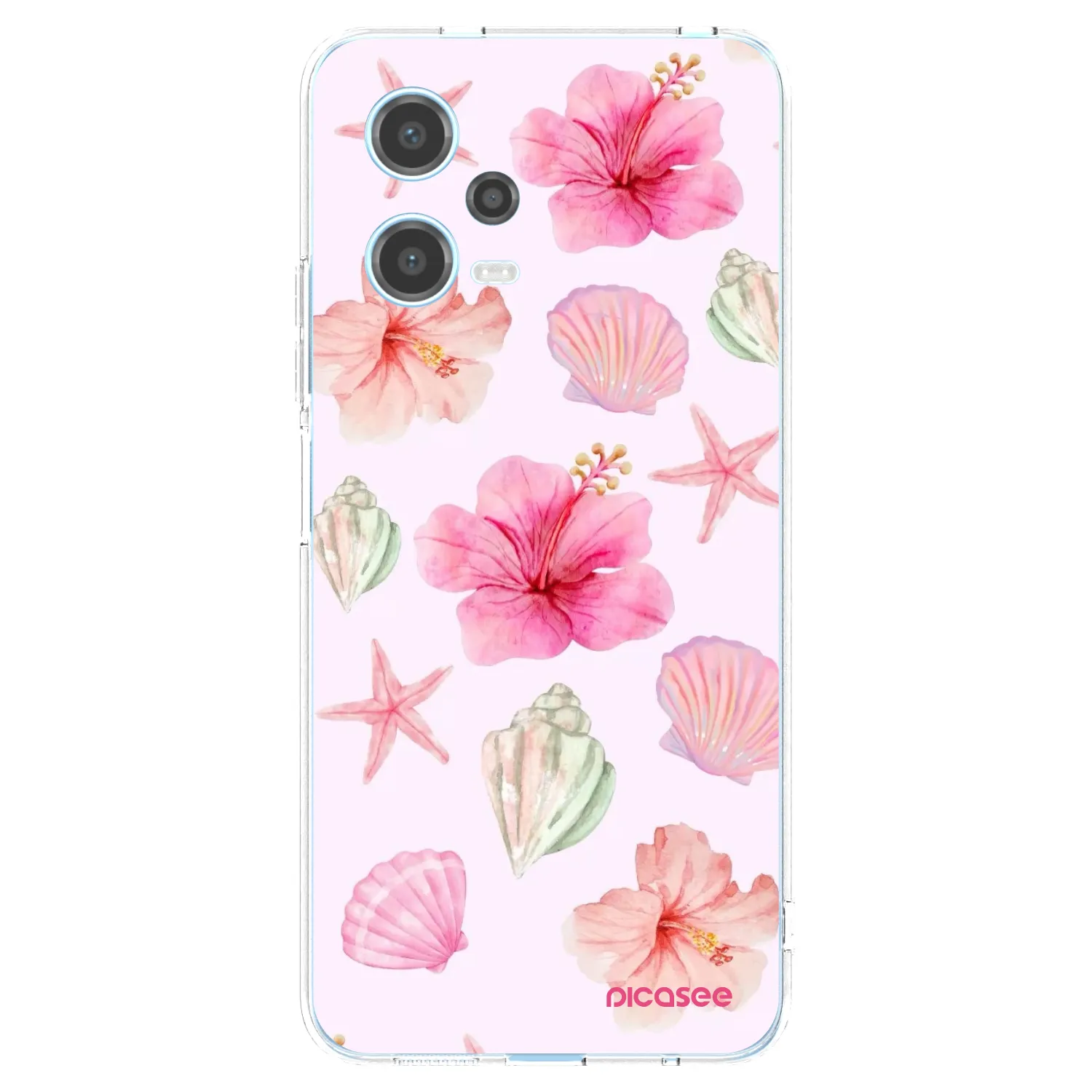 Picasee silikonový průhledný obal pro Xiaomi Redmi Note 12 5G - Blush Lagoon