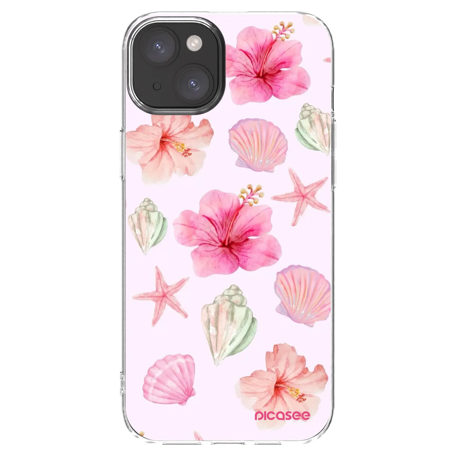 Picasee silikonový průhledný obal pro Apple iPhone 15 Plus - Blush Lagoon