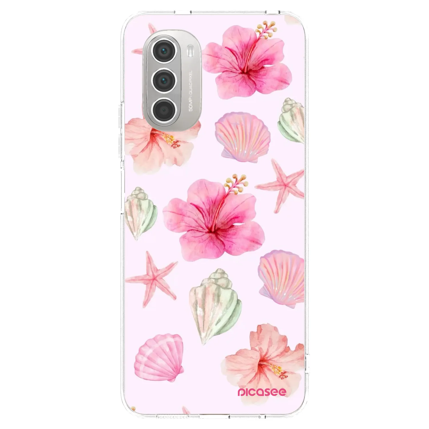 Picasee silikonový průhledný obal pro Motorola Moto G51 - Blush Lagoon
