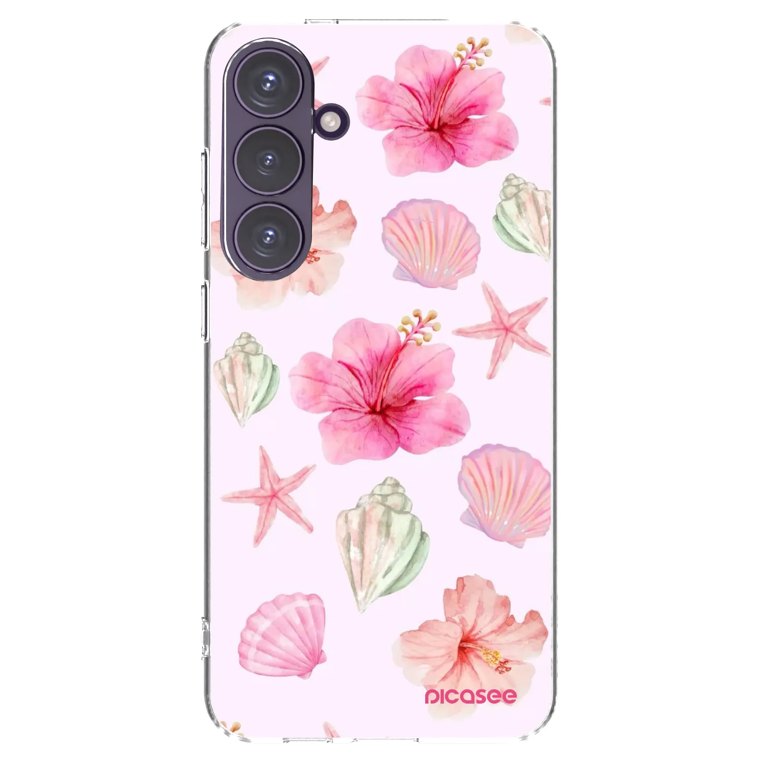 Picasee silikonový průhledný obal pro Samsung Galaxy S24+ S926B 5G - Blush Lagoon