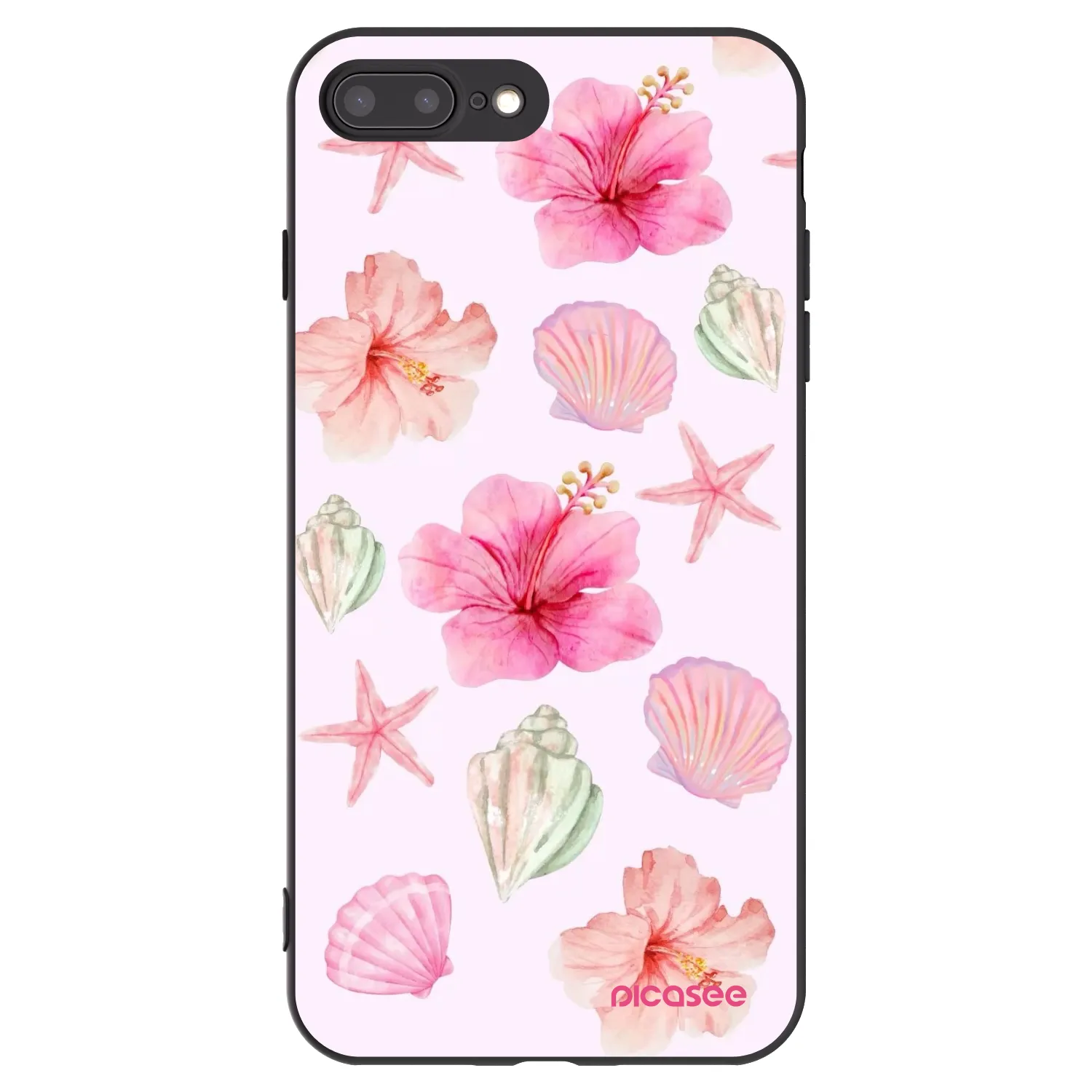 Picasee silikonový černý obal pro Apple iPhone 7 Plus - Blush Lagoon