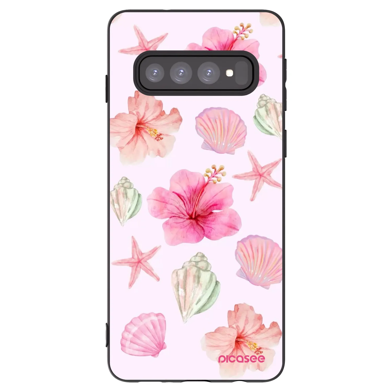 Picasee silikonový černý obal pro Samsung Galaxy S10 G973 - Blush Lagoon
