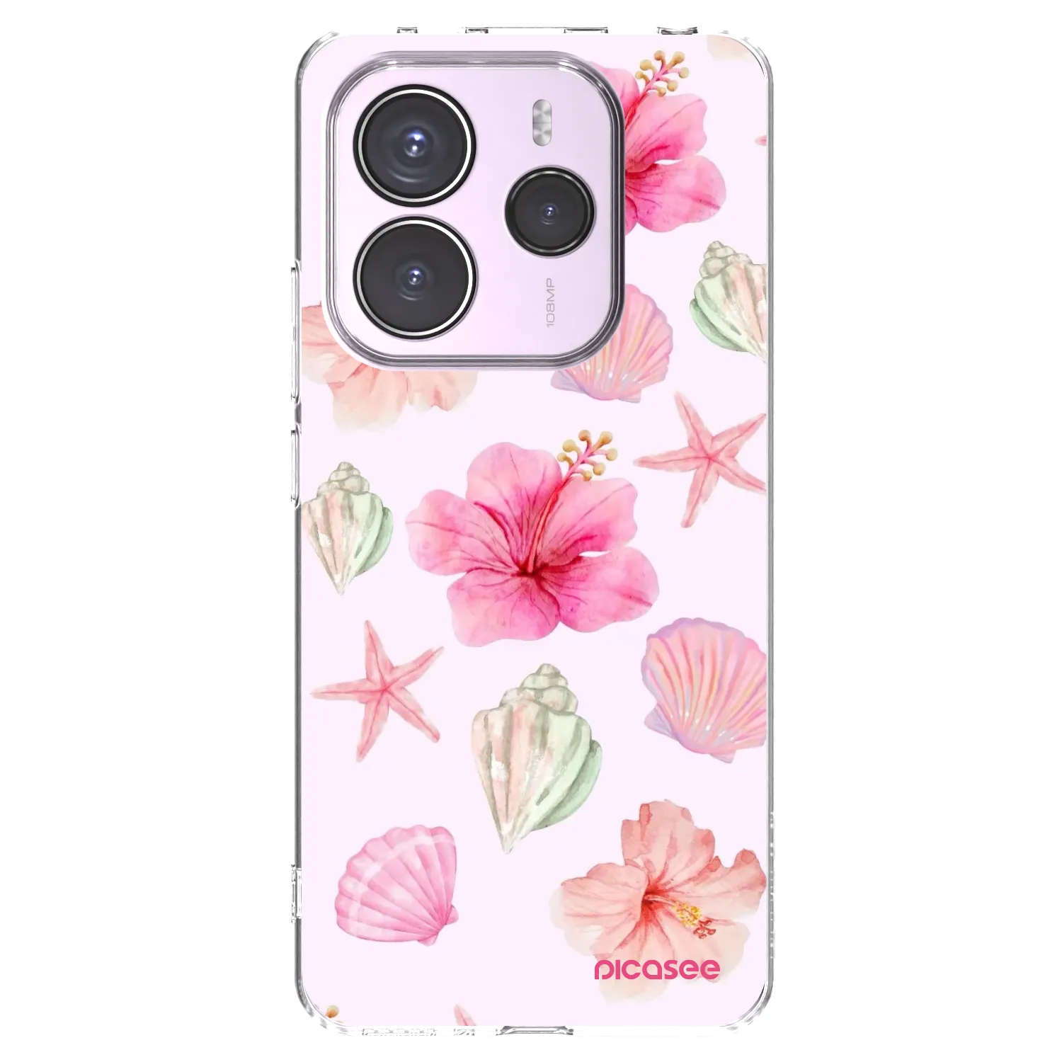 Picasee silikonový průhledný obal pro Xiaomi Redmi Note 14 5G - Blush Lagoon