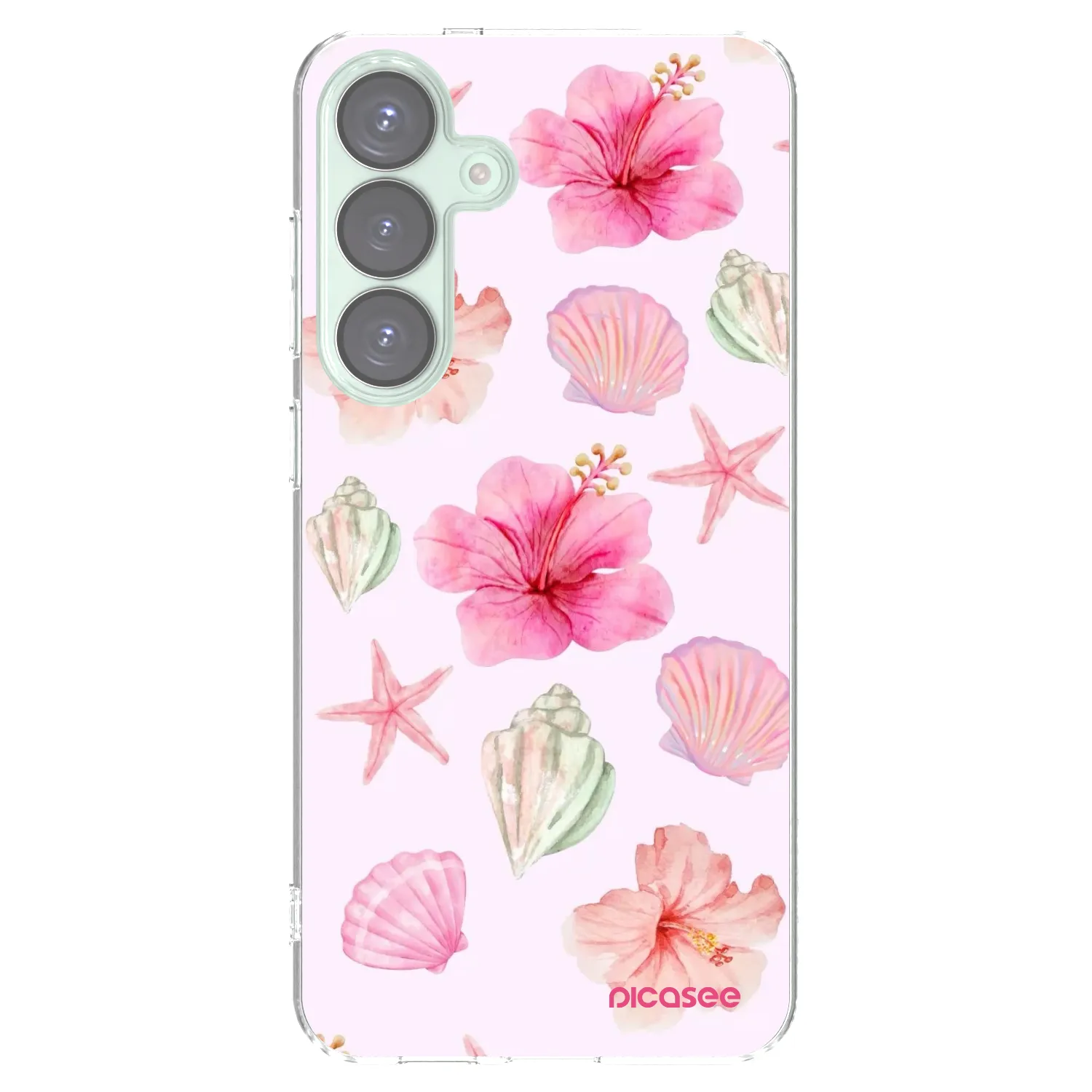 Picasee silikonový průhledný obal pro Samsung Galaxy S25+ 5G - Blush Lagoon