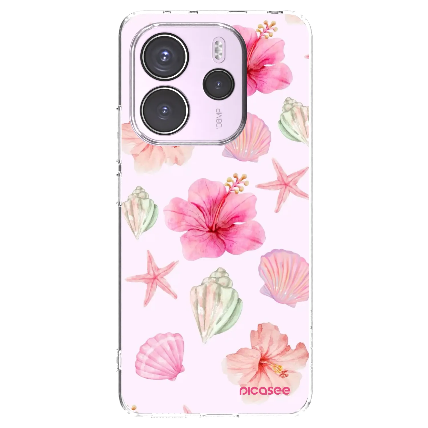 Picasee silikonový průhledný obal pro Xiaomi Redmi Note 14 4G - Blush Lagoon