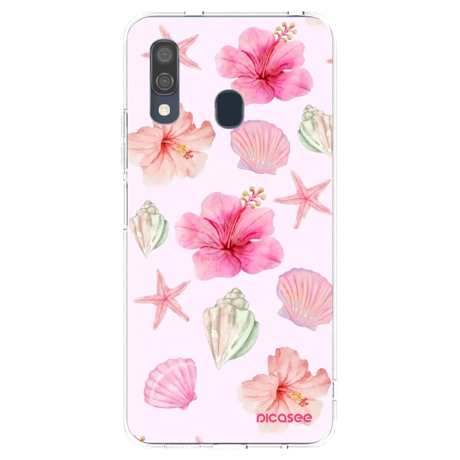 Picasee silikonový průhledný obal pro Samsung Galaxy A40 A405F - Blush Lagoon