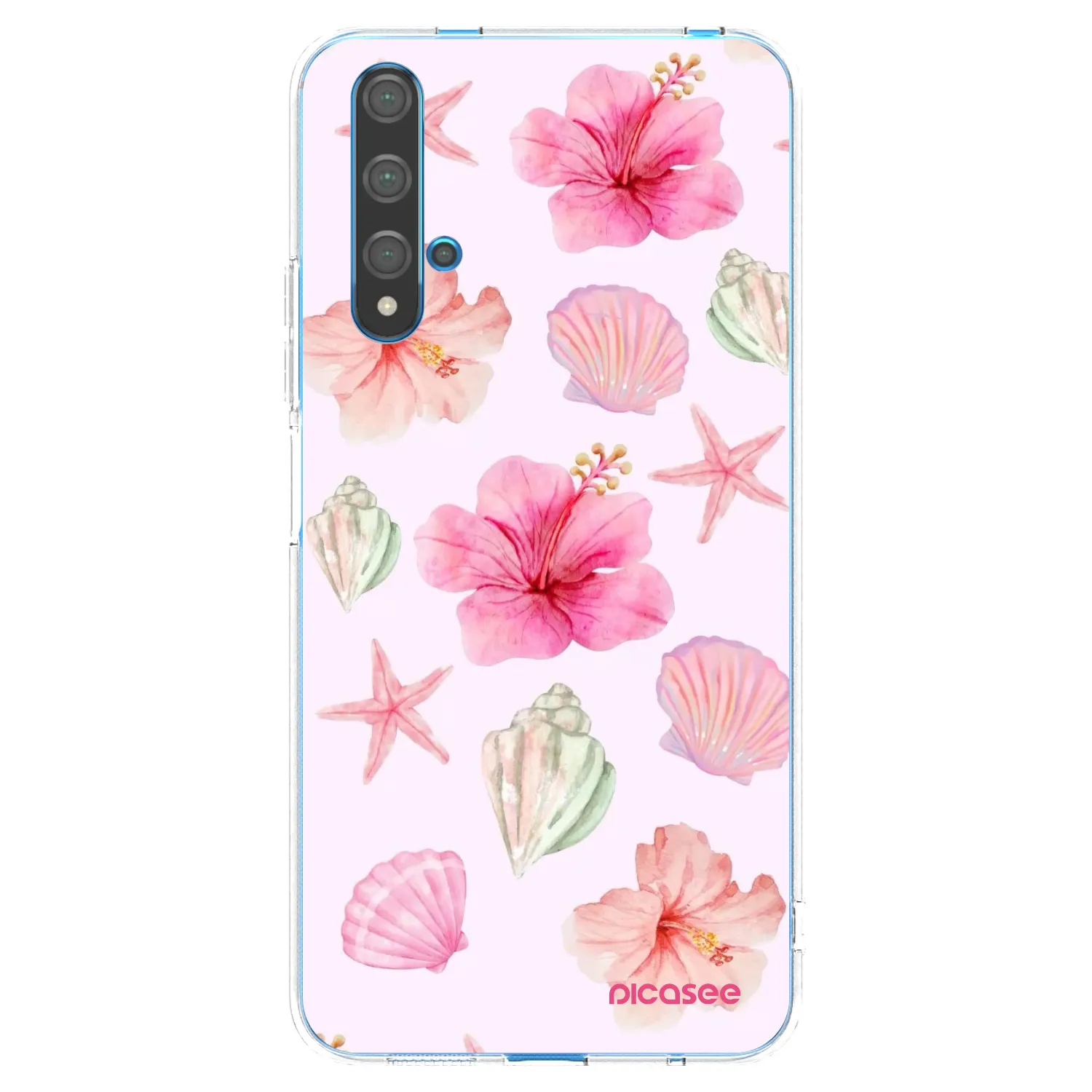Picasee silikonový průhledný obal pro Huawei Nova 5T - Blush Lagoon