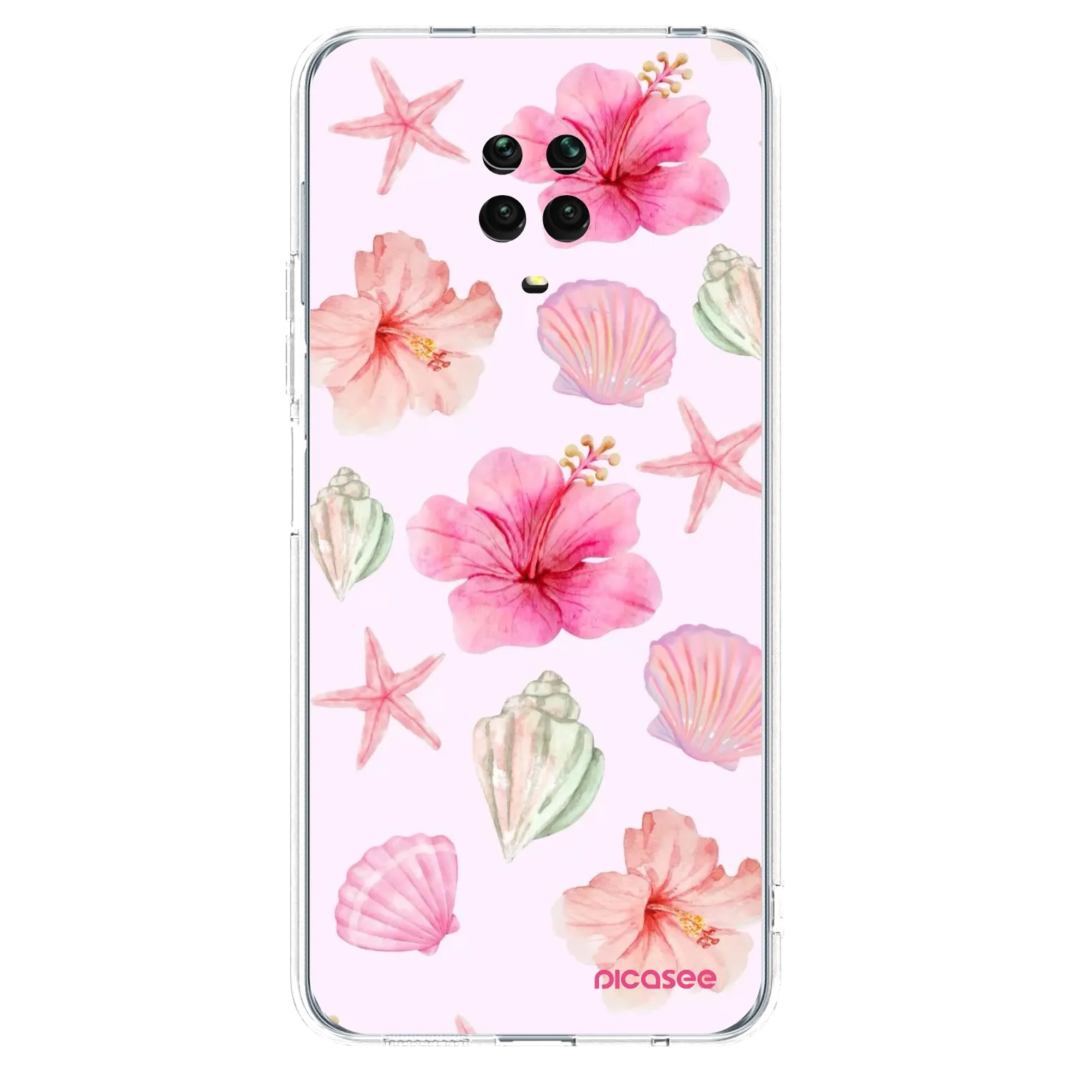Picasee silikonový průhledný obal pro Xiaomi Redmi Note 9 Pro - Blush Lagoon