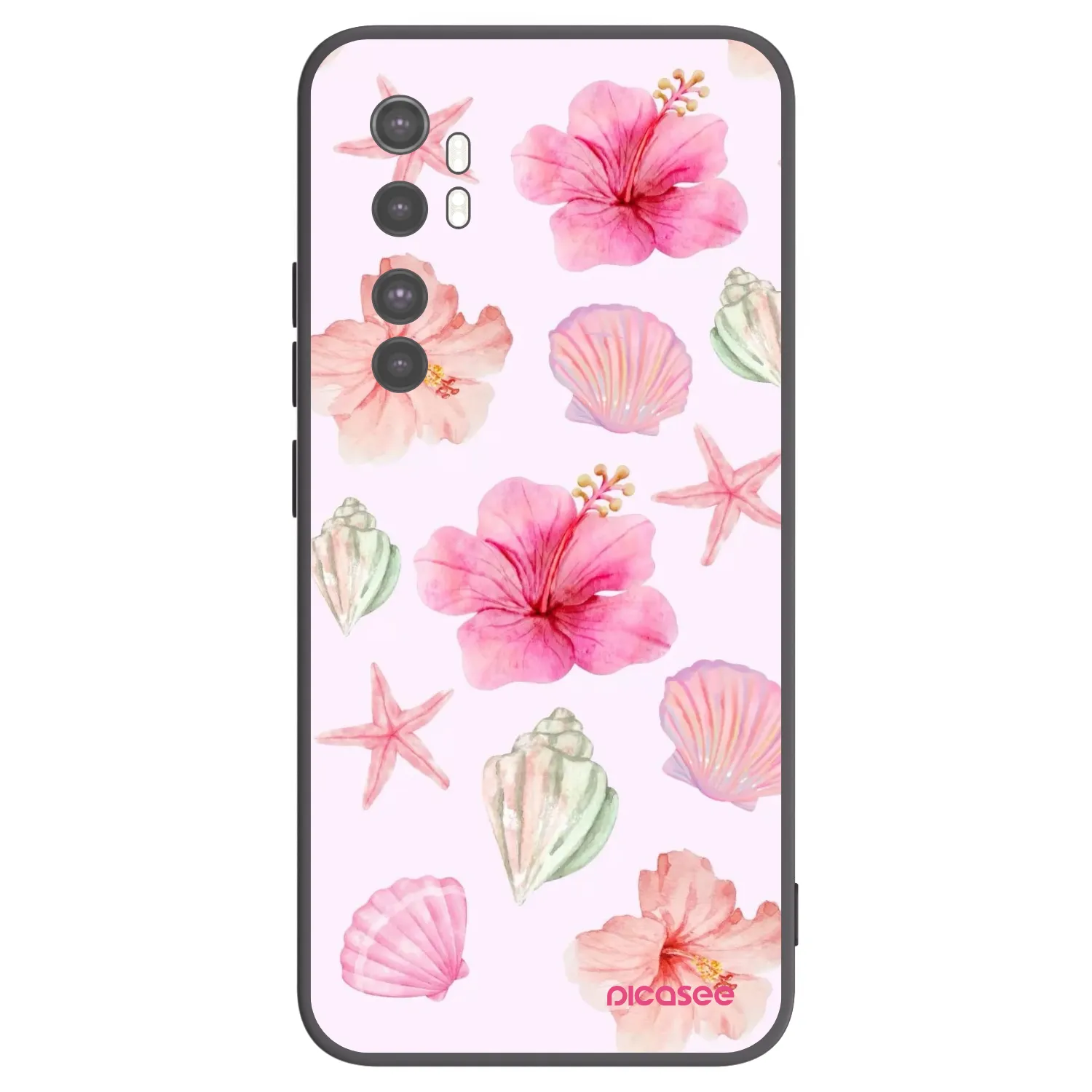 Picasee silikonový černý obal pro Xiaomi Mi Note 10 Lite - Blush Lagoon