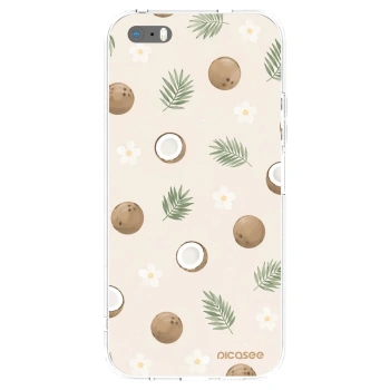 Picasee silikonový průhledný obal pro Apple iPhone 5/5S/SE - Coconut Breeze