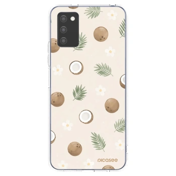 Picasee silikonový průhledný obal pro Samsung Galaxy A02s A025G - Coconut Breeze