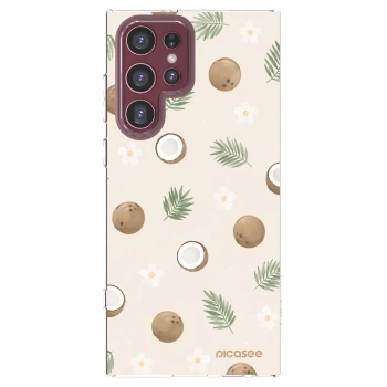 Picasee silikonový průhledný obal pro Samsung Galaxy S22 Ultra 5G - Coconut Breeze