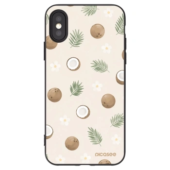 Picasee silikonový černý obal pro Apple iPhone X/XS - Coconut Breeze