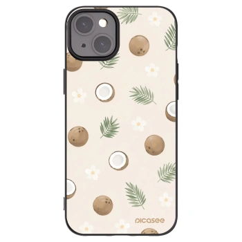 Picasee silikonový černý obal pro Apple iPhone 15 Plus - Coconut Breeze