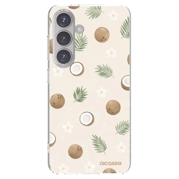 Picasee silikonový průhledný obal pro Samsung Galaxy S24 S921B 5G - Coconut Breeze