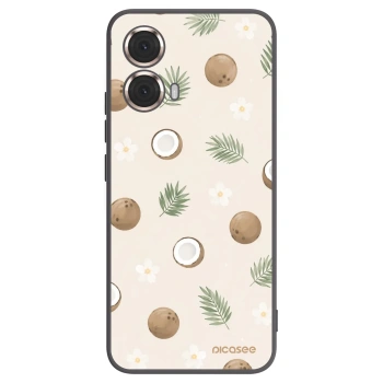 Picasee silikonový černý obal pro Motorola Moto G85 - Coconut Breeze