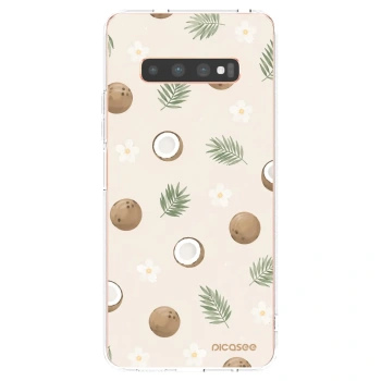 Picasee silikonový průhledný obal pro Samsung Galaxy S10 Plus G975 - Coconut Breeze