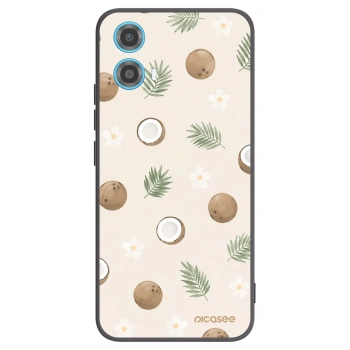 Picasee silikonový černý obal pro Motorola Moto G34 5G - Coconut Breeze