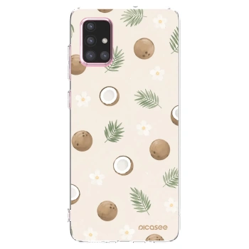 Picasee silikonový průhledný obal pro Samsung Galaxy A71 A715F - Coconut Breeze