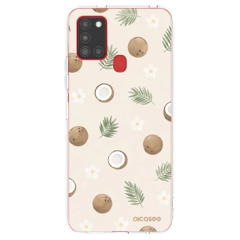 Picasee silikonový průhledný obal pro Samsung Galaxy A21s - Coconut Breeze