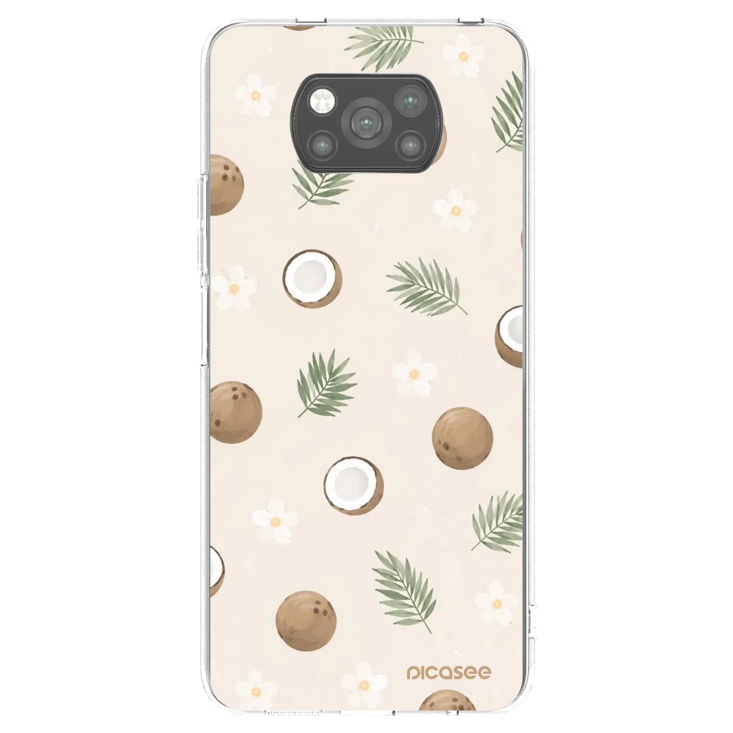 Picasee silikonový černý obal pro Xiaomi Poco X3 - Coconut Breeze