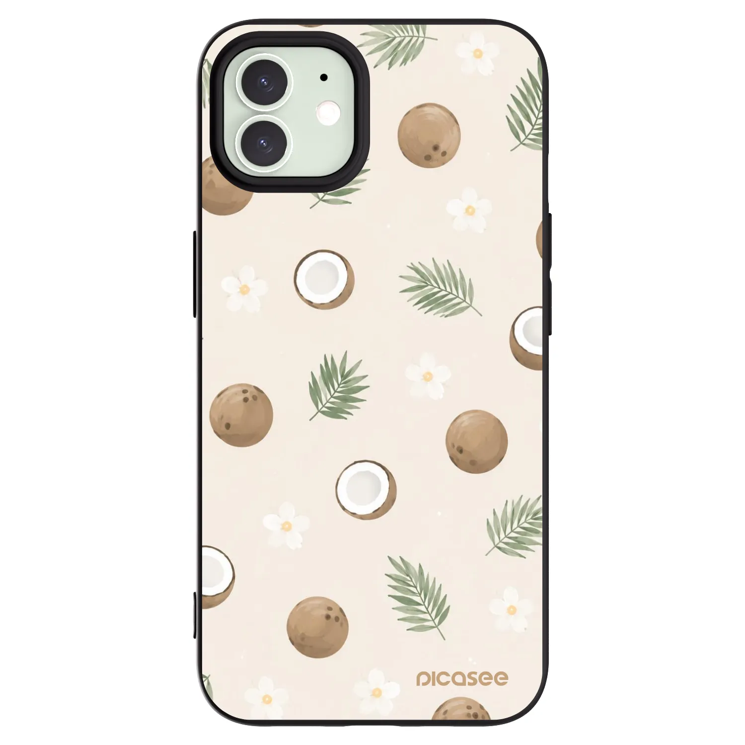 Picasee silikonový černý obal pro Apple iPhone 12 - Coconut Breeze