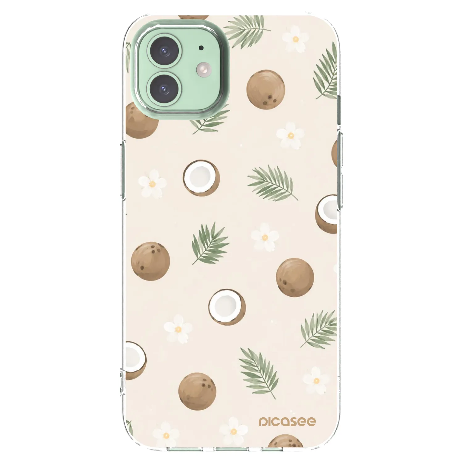 Picasee silikonový průhledný obal pro Apple iPhone 12 - Coconut Breeze